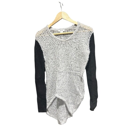 Helmut Lang Asymmetrical Sweater Mohair Designer Size Small Loose Knit Minimalis - Picture 1 of 6